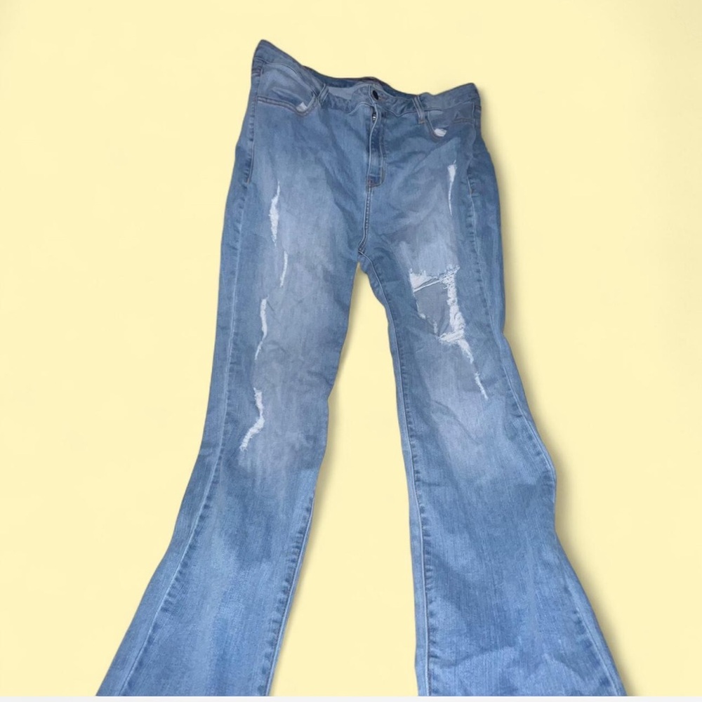 Classic Blue Distressed Women's Jeans